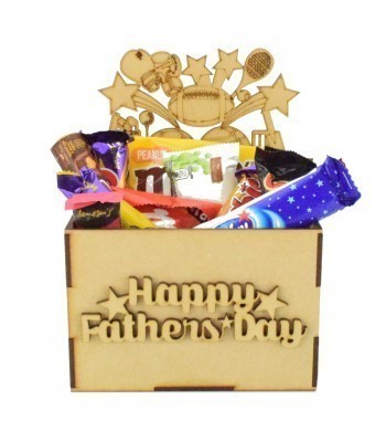 Laser Cut Fathers Day Hamper Treat Boxes - Sports